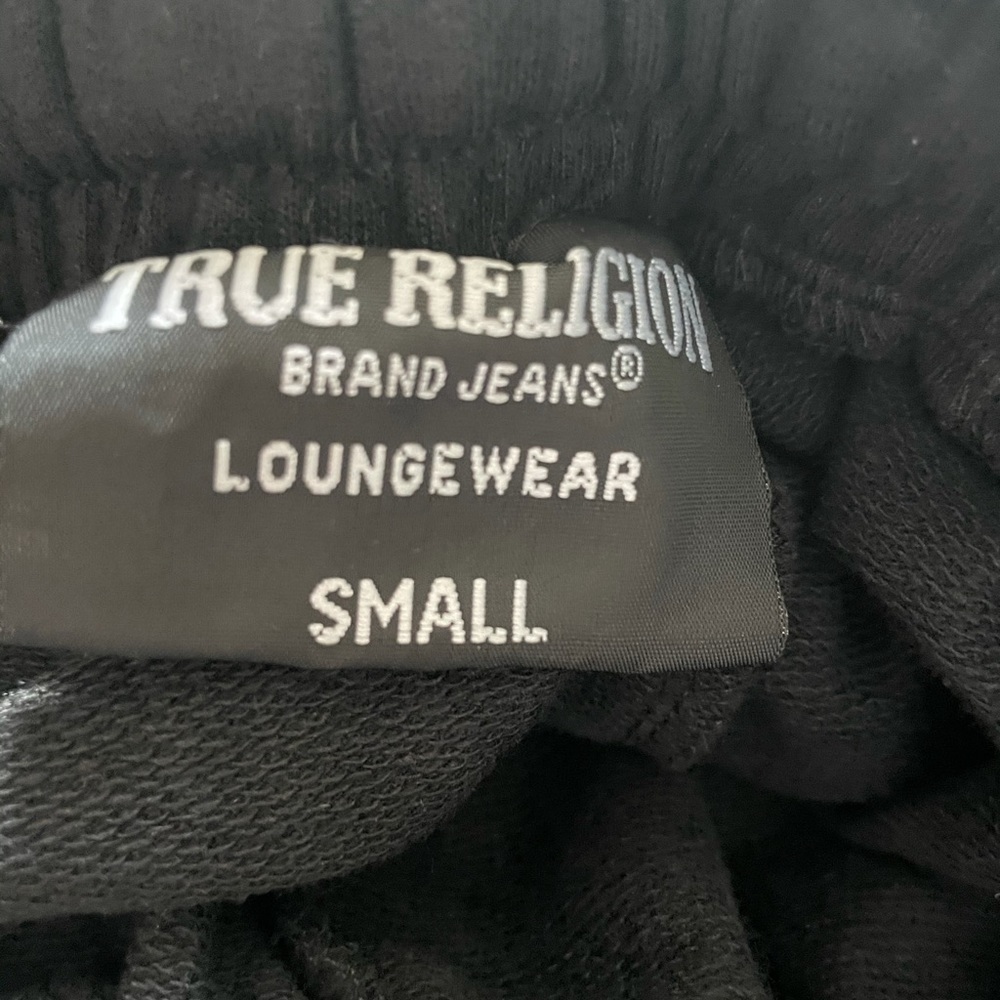 NEW Authentic True Religion Sweat Shorts Black Red - Picture 8 of 8